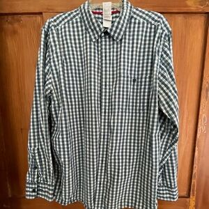 Men’s The North Face Blue White Plaid Shirt XL
